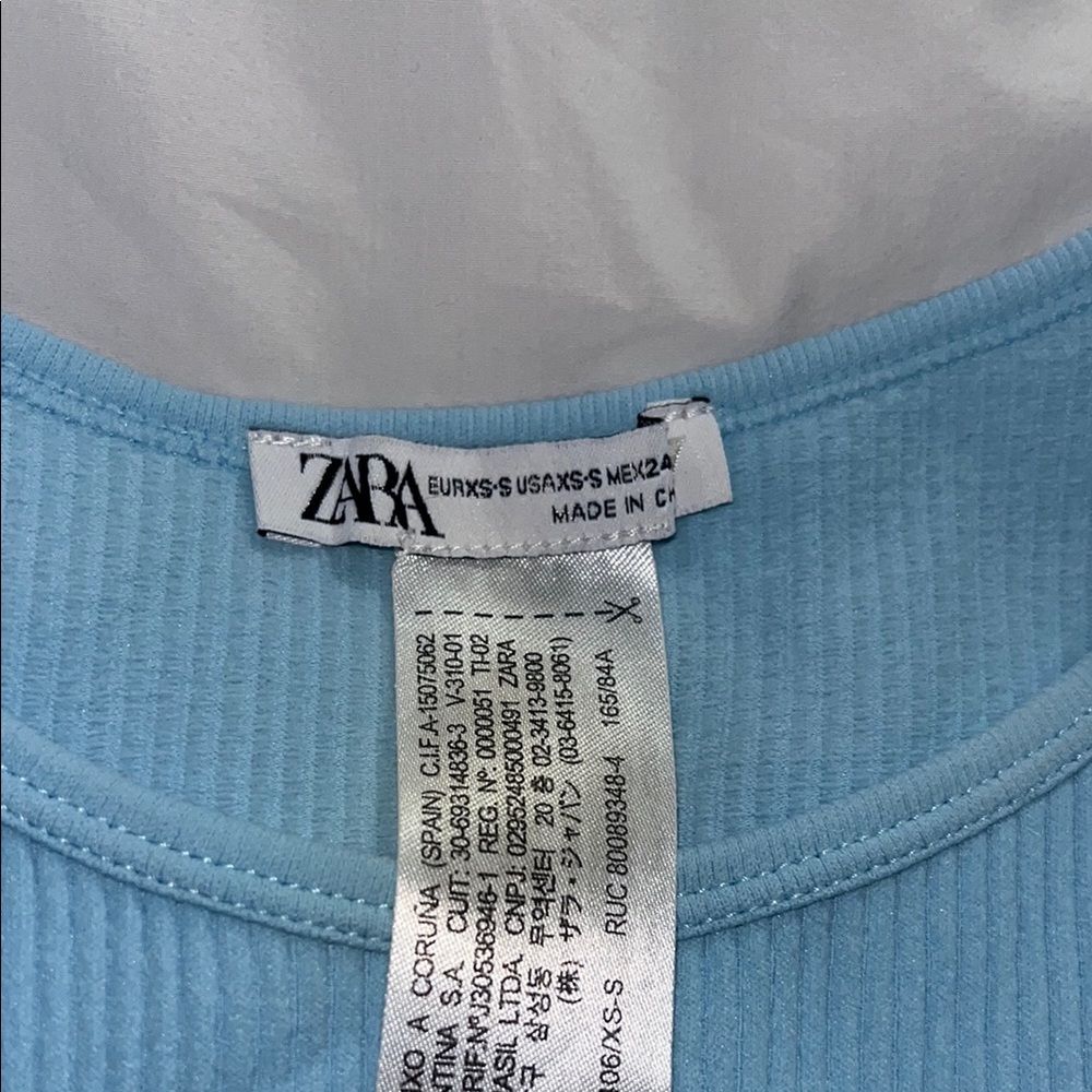 Blue Ribbed Tank Top - Picture 2 of 2